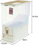 Rijst/Granen Container/Dispenser/ Opbergdoos -15KG inhoud - wit