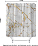 Waterdicht douchegordijn marmerpatroon - Luxe en Dik