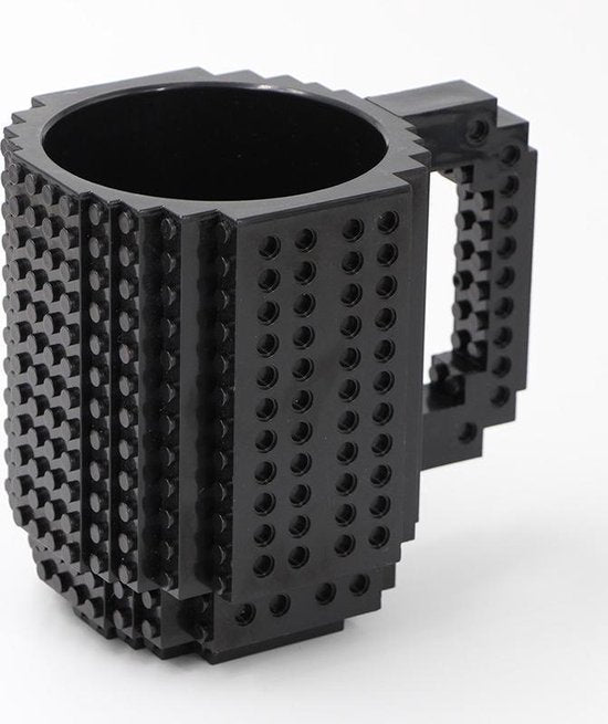 Unikorf Build on Brick Mug Zwart 350 ml - Bouw je mok