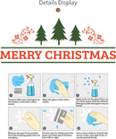 Kerst Raamstickers met kerstbomen， kerstballen en Kerstfiguren - Herbruikbaar en Statisch-35.5*50cm