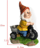 Natuurlijke Vreugde De Magische Kabouter op Zijn Driewieler-Vogelvoederplek 11,8 * 7,5 * 15 cm