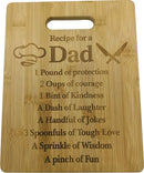 Bamboe Snij- & Serveerplank 'vaderliefde' - Duurzaam met Lasergravure - Ideaal als Borrelplank of Keuken Decor - Ophangbaar - Perfect vaderdag Geschenk - 28x22 cm