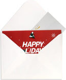 Luxe 3D Pop-up Kerstkaart - Happy Holidays Design met Pinguïns, Envelop en Boodschapkaart