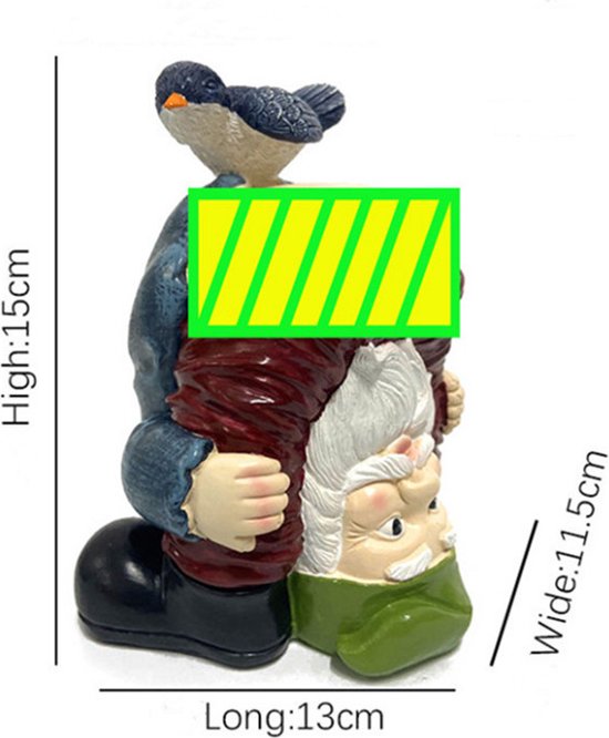 Grappige tuinkabouter met blote billen-Welcome -tuindecoratie
