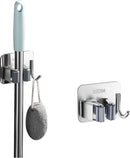 Unikorf 2 stuks RVS Bezem-/Mophouder - Zelfklevend