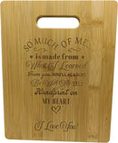 Bamboe Snij- & Serveerplank ‘Handprint on My Heart’ - Borrelplank-Een Uniek Cadeau voor Elke Gelegenheid-28*22cm