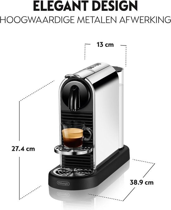 De'Longhi Nespresso CitiZ Platinum EN220.M - Koffiecupmachine - Stainless Steel
