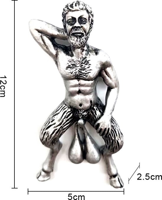 Grappige deurbel deurklopper decoratie zilver 5*2.5*12cm