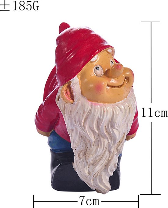 Grappige kabouterstandbeeld van Hoogwaardig Hars-tuindecoratie-humoristische en duurzame tuinkabouter