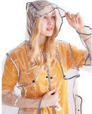 Transparante Regenjas met Capuchon - Reflecterende Rand - Waterafstotend - EVA - One Size