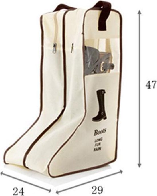 2 stuks Laarsjes opbergzak - Bescherming hoge dames laarzen - Boots Organizer - 29x24x47cm - Beige