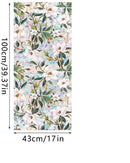 PVC glasfolie bloemen 40x100 cm - Zelfklevend, Privacy & UV