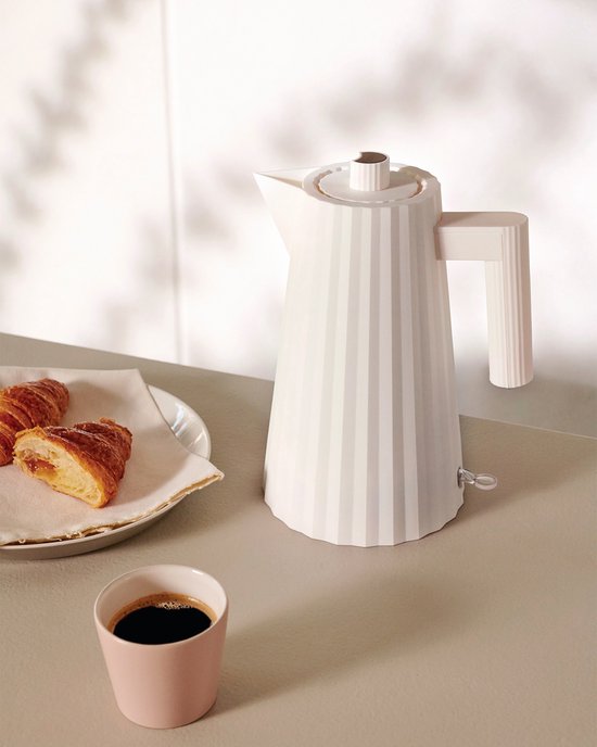 Alessi Plissé Waterkoker - 1,7L - Kunststof - Wit