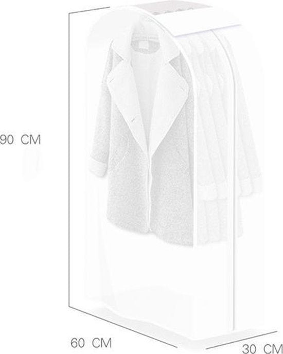 2 Stuks transparante Kleding Hoes - Organiseer en bescherm uw kleding - 90 cm hoog - stofdicht en ophangbaar