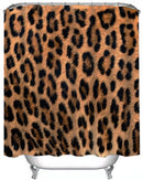 Waterdicht douchegordijn met luipaardprint - - Luxe Uitstraling, Uitstekende Waterbestendigheid - Hoogwaardig, Extra Dik, Gemakkelijk te Installeren 180*200CM-zwart/goud