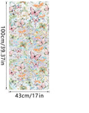 Milieuvriendelijke PVC Glasfolie - Kleurrijk vlinderpatroon - Zelfklevend - Privacy en UV Bescherming - 40x100 cm