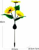 Solarlamp Zonnebloemen - LED met dag/nacht sensor
