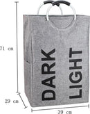 TDR Stevige waszak 80L met 2 vakken - Donker Grijs