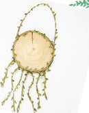 4 Rollen Jute Touw met Prachtig Bladeren Patroon- Kerstlint - Cadeaulint - Decoratielint-10meter lang -Olijfgroen