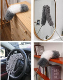 3-in-1 telescoopsteel met plumeau, lamellen- en chenillekop