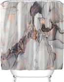 Waterdicht douchegordijn marmer geometrisch extra dik grijs