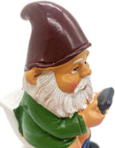 Grappige Kabouter Tuinornamenten-Kabouter op het Toilet met Mobiele Telefoon 5*7*12,5cm