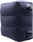 Opblaasbaar voetkussen - 3 hoogtestanden - Vliegtuigbedje - blauw