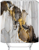 UniKorf.nl Waterdicht Douchegordijn Marmer Zwart/Wit