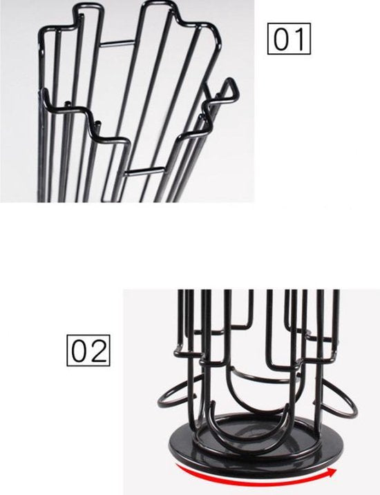 TDR-Draaibare Dolce Gusto capsulehouder  24st zwart