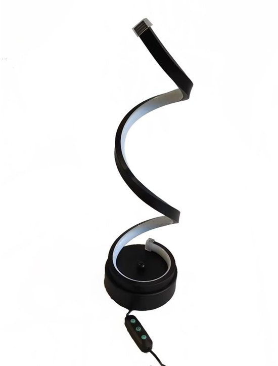 Dimbare LED Tafellamp - Spiraalvormig Design - Zwart