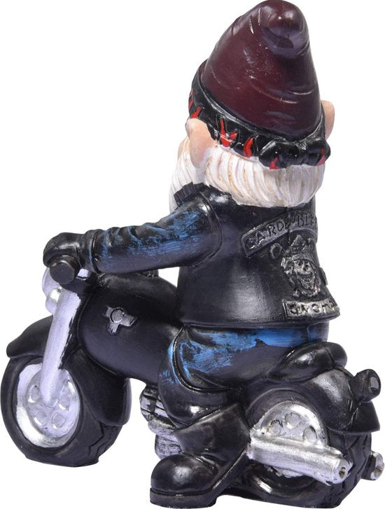 Grappige Tuinkabouter op Motor - 11x6.5x13CM