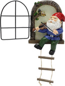 Kabouter met Viool - Duurzame Tuin Hanger met Nachtglow