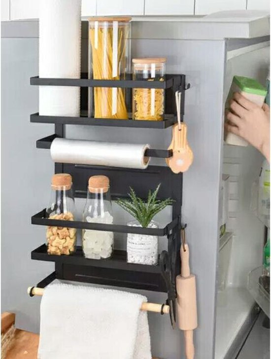 TDR Multifunctioneel Magnetisch Keuken- en Badrek - Zwart