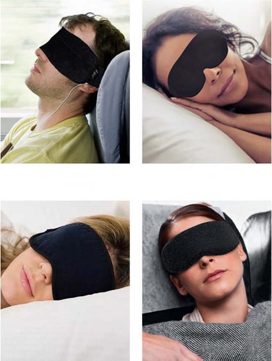 Slaapmasker voor mannen en vrouwen, 3D zijden slaapmasker, zacht en comfortabel, zwart slaapmasker, geschikt voor dutjes, reizen, ploegendienst