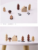 Merkloos Houten Sleutelkastje 6 Haakjes Zwart