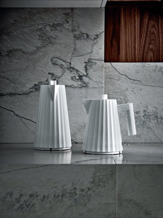 Alessi Plissé Waterkoker - 1,7L - Kunststof - Wit