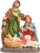 2-Delige Kerststal Set - Maria, Jozef en Kindje Jezus - Compacte en Gedetailleerde Kerstdecoratie