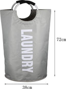 TDR Ronde Waszak 80L met Aluminium Handvat - Grijs