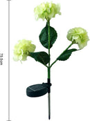 zonne-energie Hortensia Terraslamp voor Sfeervolle Buitenverlichting -Met dag en nacht sensor-IP55- 75,5 cm hoog-groen