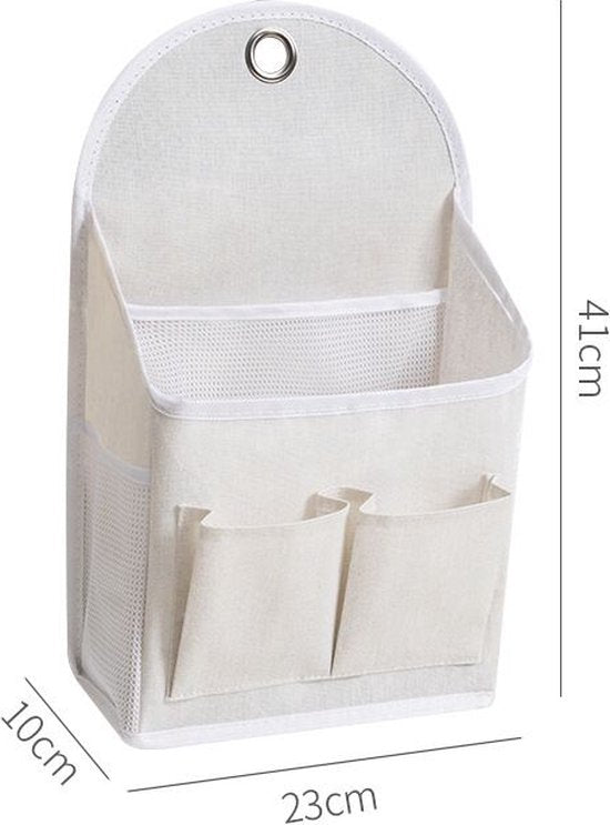 2 stuks Premium Opvouwbare Hangende Opbergtassen - Stijlvol en Ruimtebesparend - Katoen en Linnen - Ideaal voor Organisatie van Dagelijkse Benodigdheden-beige/grijs