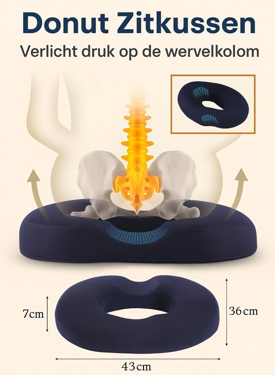TDR - Orthopedisch Kussen van Traagschuim - Ringkussen - Don