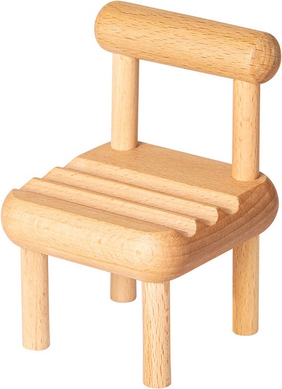 Massief Beukenhout Telefoonstandaard Mini Stoel 8x8x11 cm