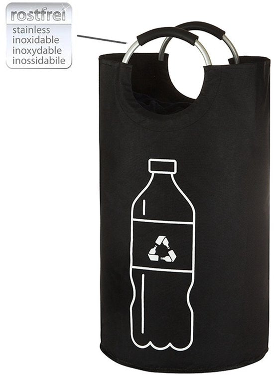 Zwarte Oxford doek ring handvat bedrukte fles 90L met handvat 38*79CM volledige ring handvat