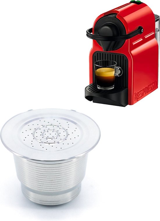 Herbruikbare RVS Nespresso Capsule Set met Maatschep en Reinigingsborstel - Duurzaam en Milieuvriendelijk
