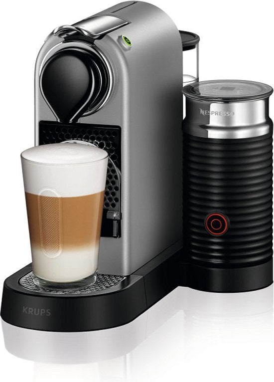 Krups Nespresso Citiz & Milk XN761B - Koffiecupmachine - Zilver - Met Melkopschuimer - Compact - Retro Design
