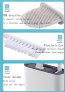 2x Antibacteriële Siliconen WC-borstel Set - Donkergrijs