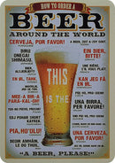 3-delige Vintage Wandbordenset - Bier, Koffie, Wijn