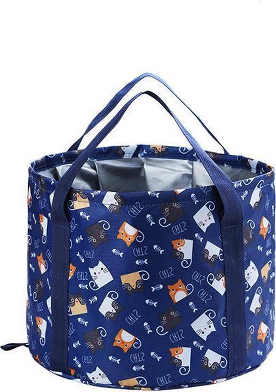 TDR - Opvouwbaar waterdichte bad - geschikt voor voetenbad / kleren wassen / etc - 21L - Marineblauw