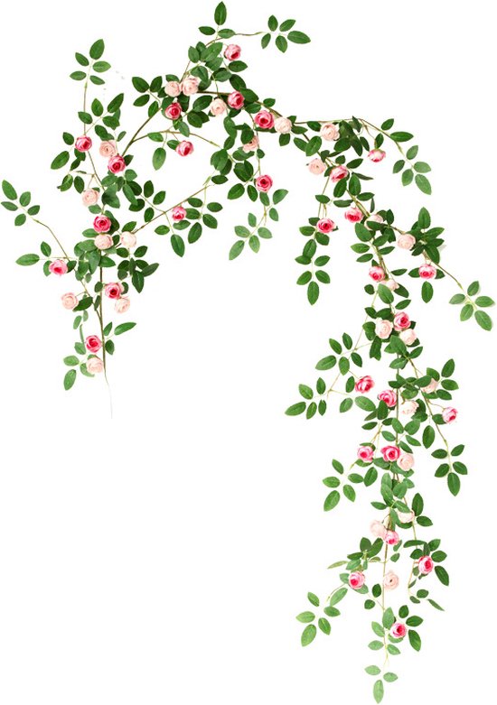 Luxe Roze Bloemen Slinger - Bruiloft Decoratie