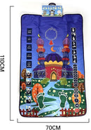 Interactieve Educatieve Gebedsmat Kind – Islamitische Speelmat met Aanraaktechnologie – Leer Salah Stap voor Stap – 111x71cm – Blauw